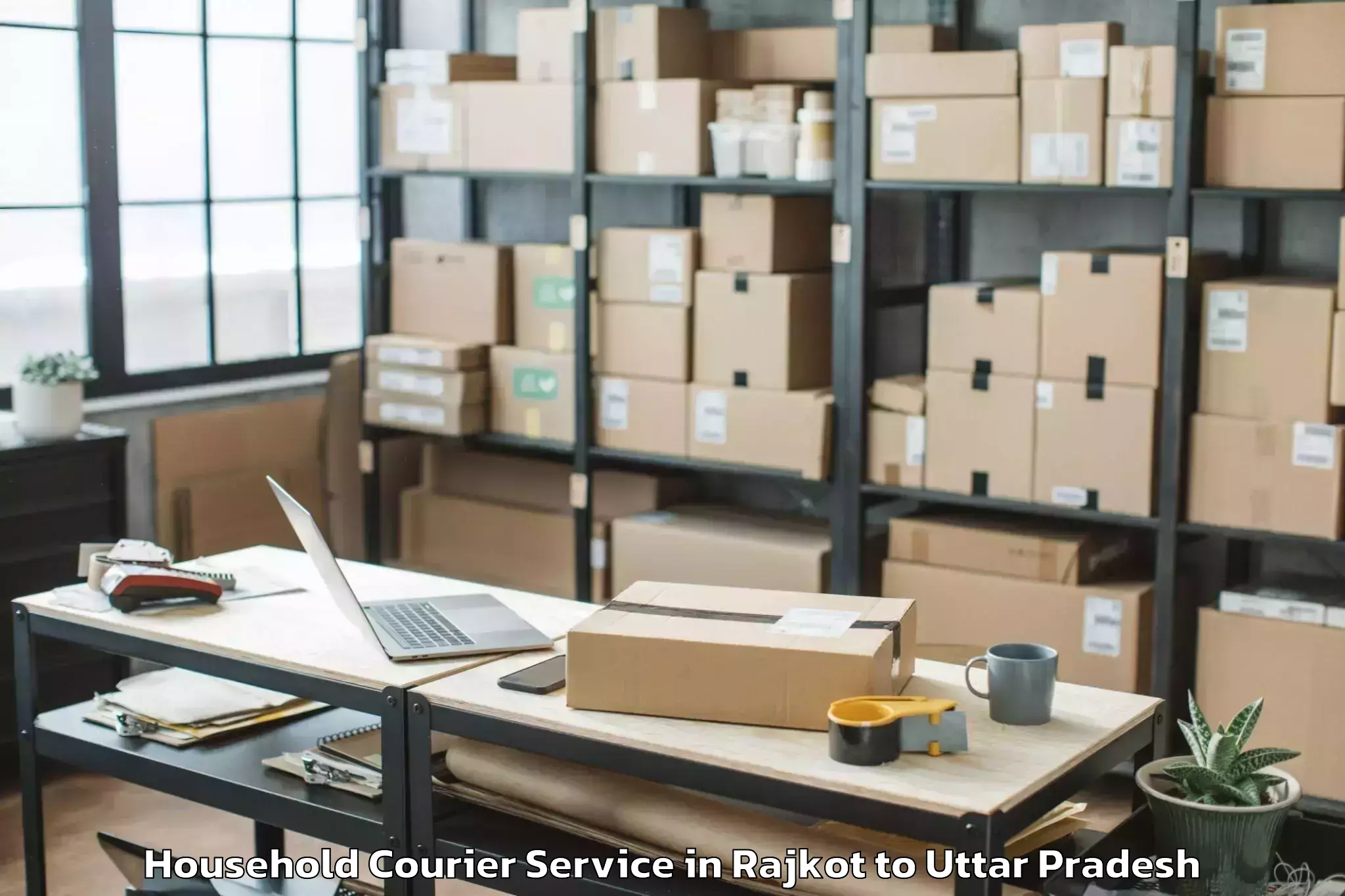 Book Rajkot to Gunnaur Household Courier Online